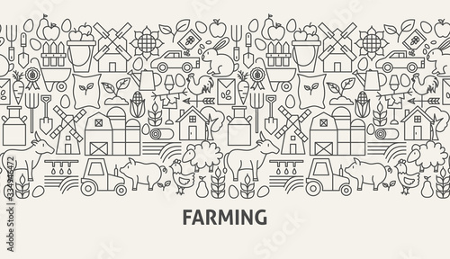 Fototapeta Naklejka Na Ścianę i Meble -  Farming Banner Concept