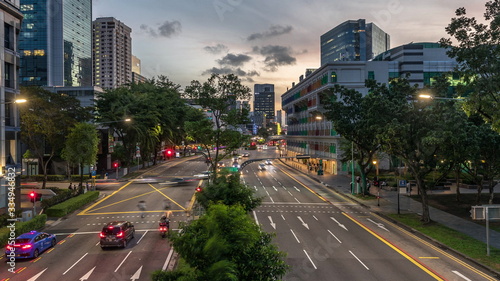 Photography Old Hill Street Police Station historic building in Singapore day to night timelapse
