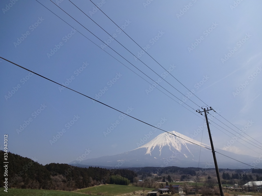 Mount Fuji from Fujiyoshida city, Japan