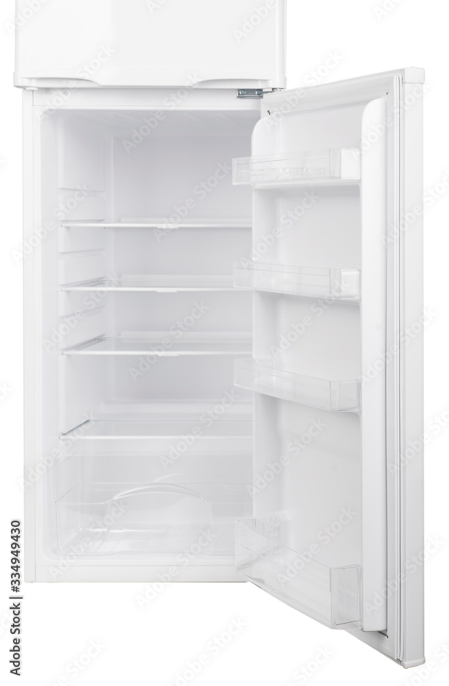 Refrigerator Isolated on White Background. Modern Kitchen and Domestic Major Appliances Refrigerator Isolated on White Background. Modern Kitchen and Domestic Major Appliances