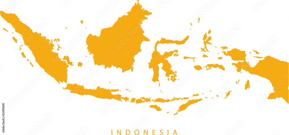 Obraz premium Indonesia Map Illustration Vector