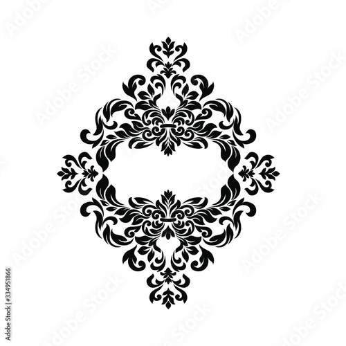 Vector Vintage Baroque card. Vector Ornamental frame.