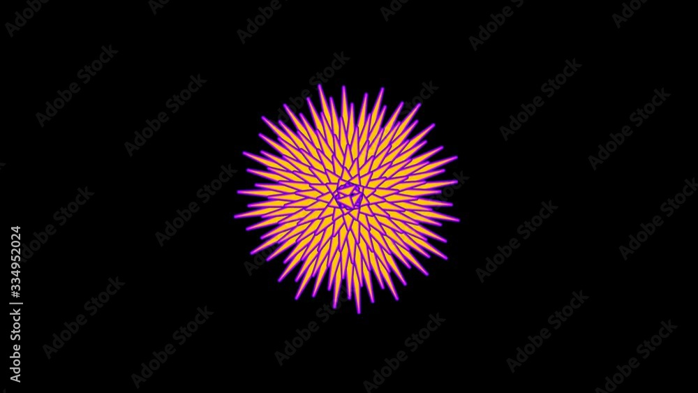 Abstract CGI motion background with expanding colored geometric shapes like stylized flower, star or blossom. (Full HD 1920x1989 30 fps). Abstract CGI motion background with expanding colored geometric shapes like stylized flower, star or blossom. (Full HD 1920x1989 30 fps).