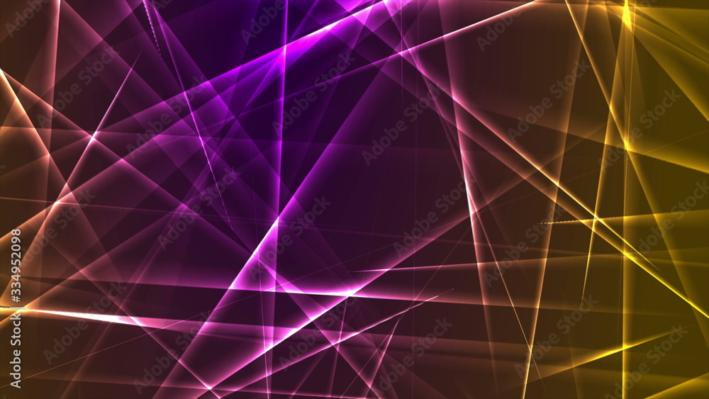 Colorful glowing laser beams lines abstract background