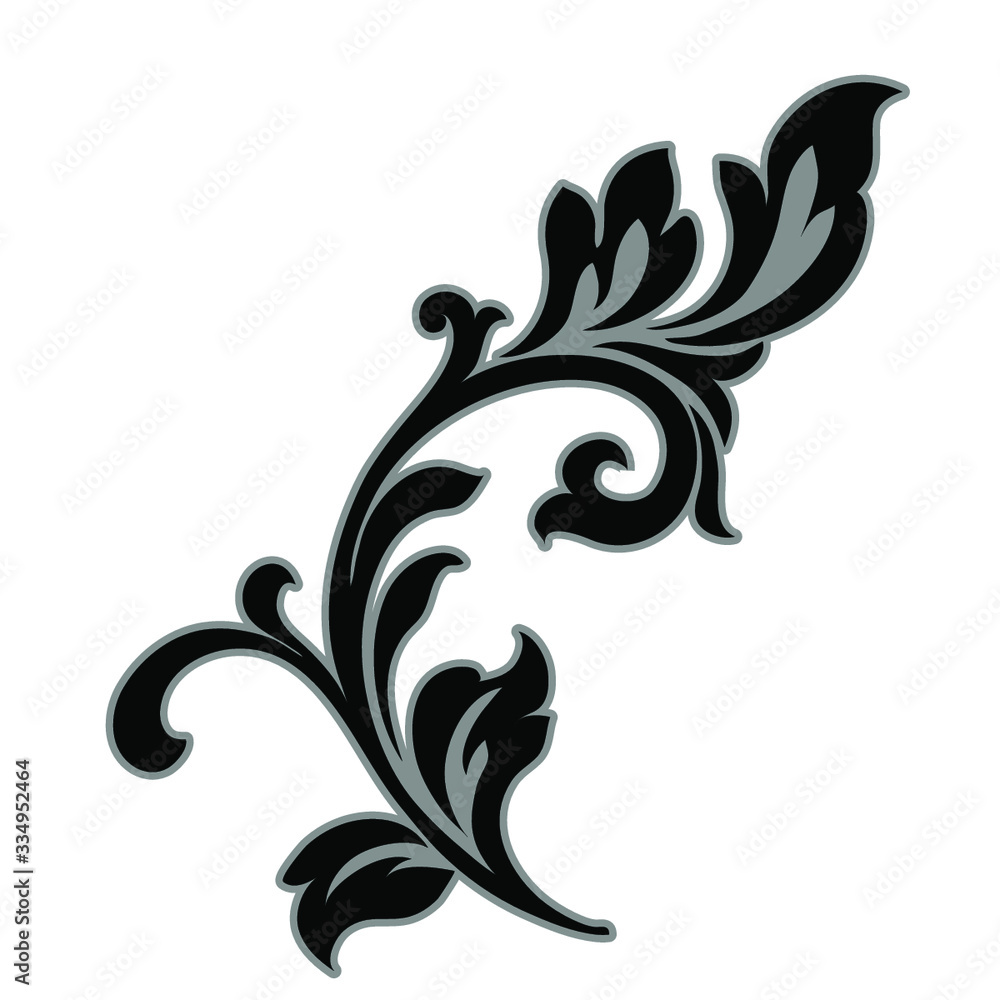 Fototapeta premium Vector Vintage Baroque card. Vector Ornamental frame.