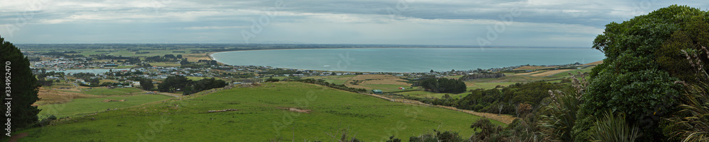 Panoramic view of Riverton,Southland from Mores Coastal Loop Track on South Island of New Zealand
Panoramic view of Riverton,Southland from Mores Coastal Loop Track on South Island of New Zealand