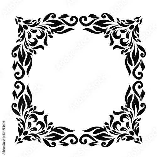 Vector Vintage Baroque card. Vector Ornamental frame.