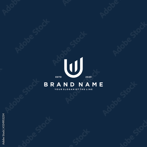 creative Letter U Financial Chart Logo Design vector