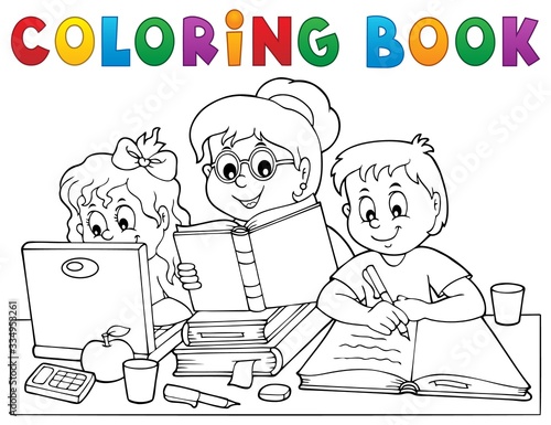 Coloring book home schooling image 1