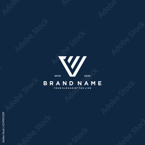 creative Letter V Financial Chart Logo Design vector