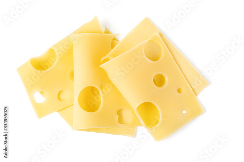 cheese slice on a white background