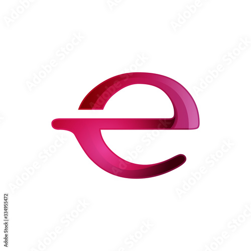 Abstract letter E logo design template Colorful vector image