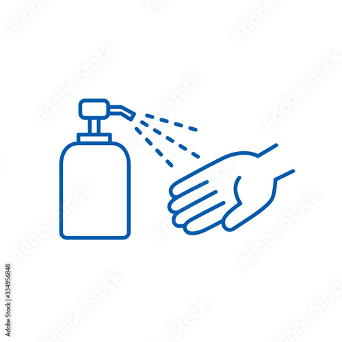 アルコール消毒液 手  - hand sanitizer