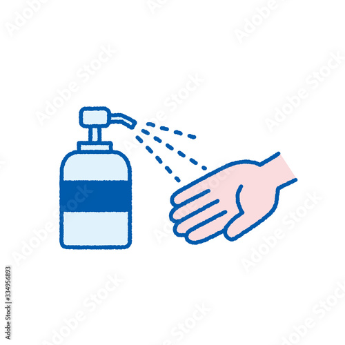 アルコール消毒液 手  - hand sanitizer