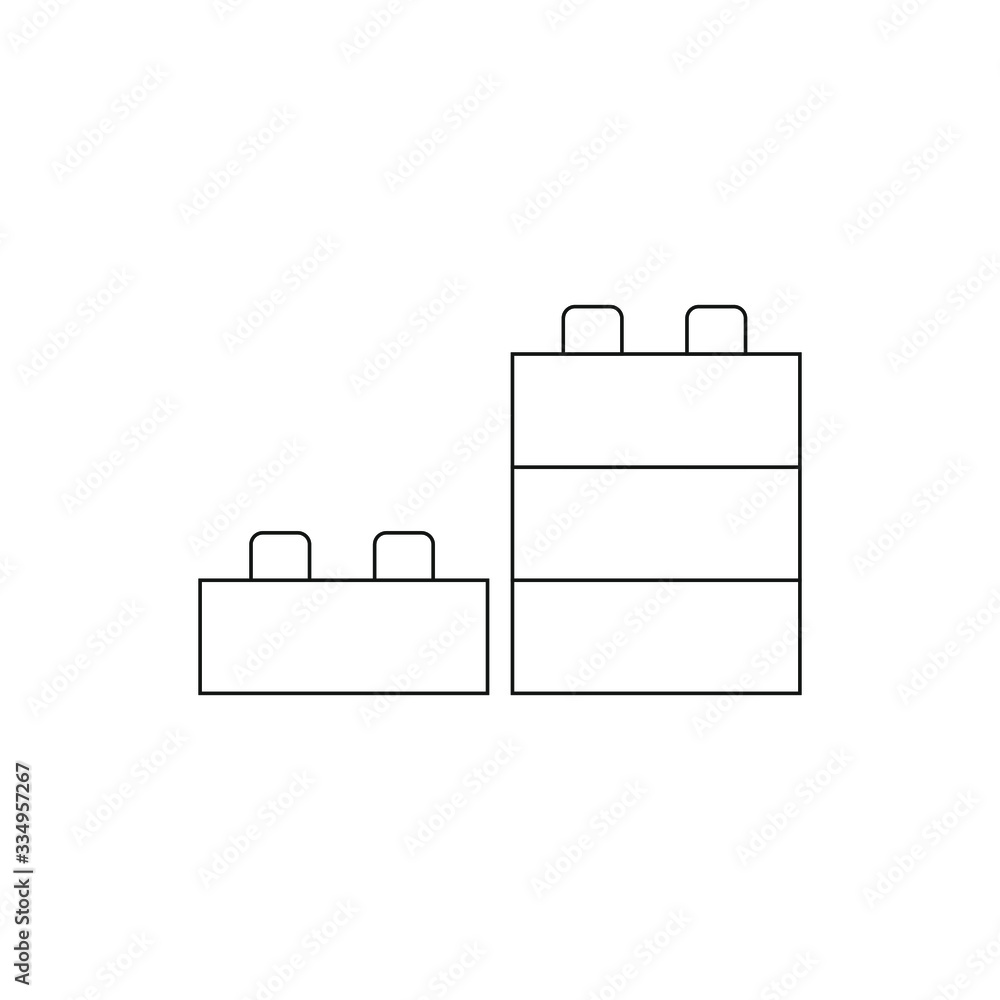 child toy from blocks on white background child toy from blocks on white background