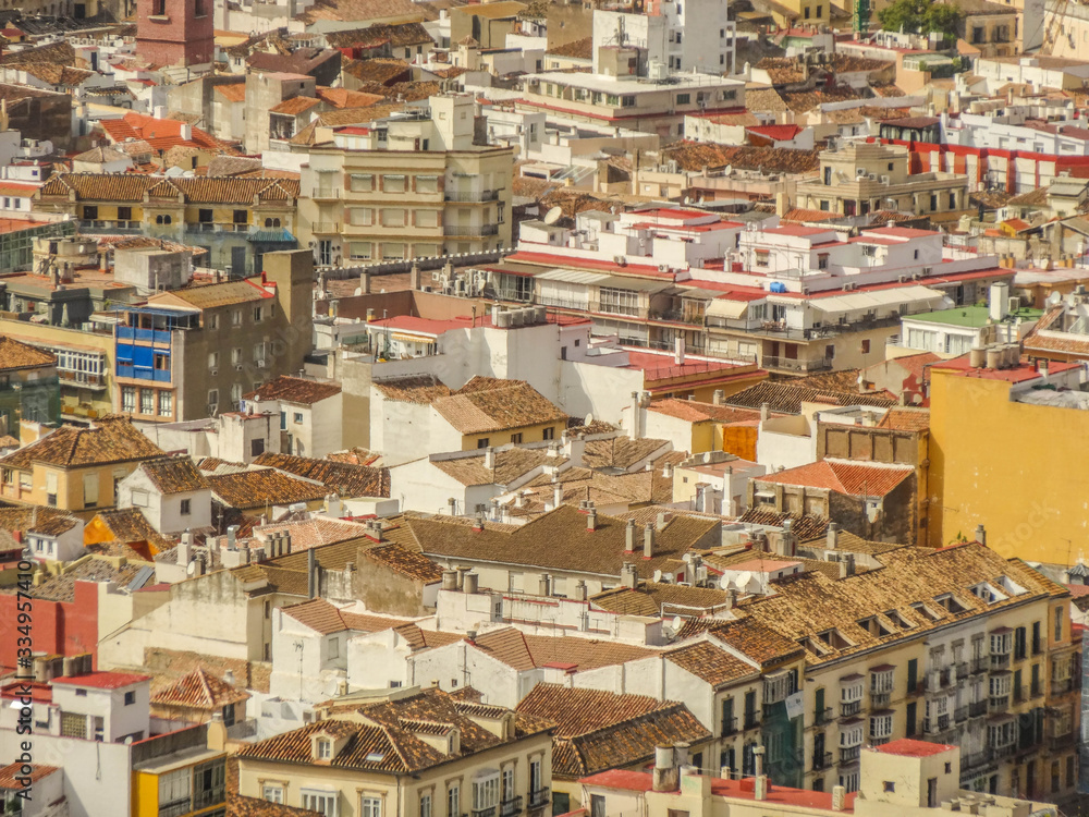 Malaga Spanien Altstadt Panorama Sehenswürdigkeiten