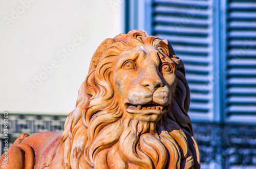 statue of the Italian Florentine Renaissance: lions defending freedom photo