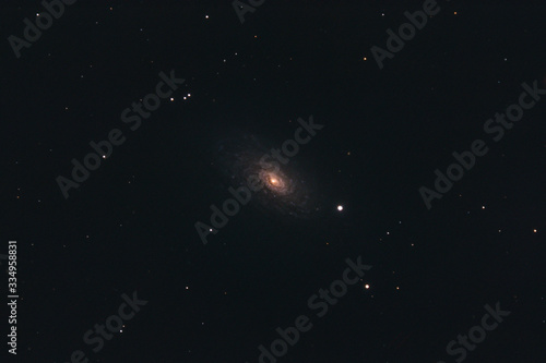 The Sunflower Galaxy Messier 63 in the constellation Canes Venatici photographed with a Maksutov telescope from Mannheim in Germany.