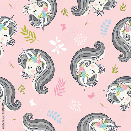 Lovely unicorn vector illustration for kids fashion artworks  children books  prints  greeting cards  t shirts  wallpapers.