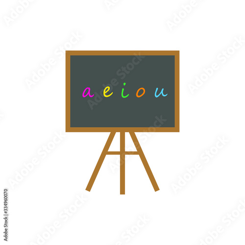 nursery blackboard on white background