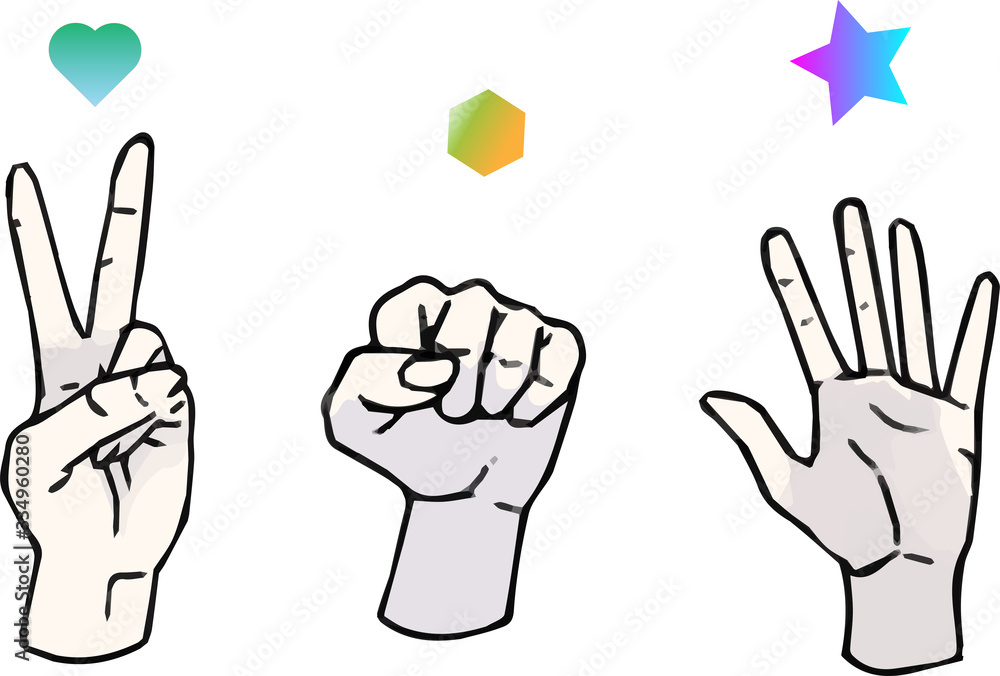 Fototapeta premium rock paper scissors1