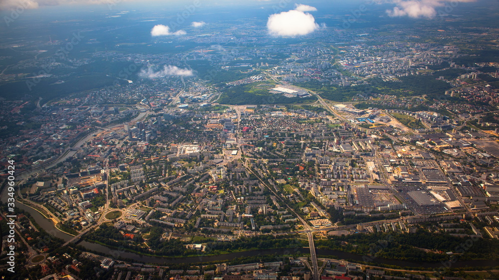 Naklejka premium Vilnius,right bank of the Neris