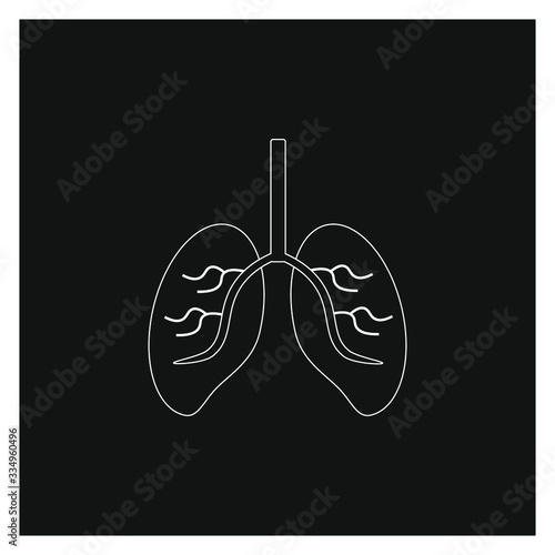 human lungs with white background