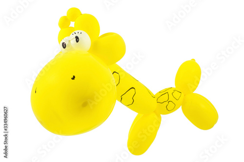 balloon animal giraffe on white exposed