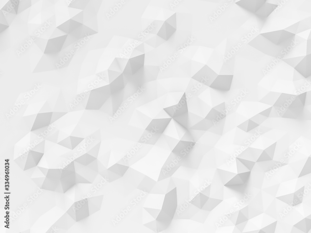 Abstract white polygonal background