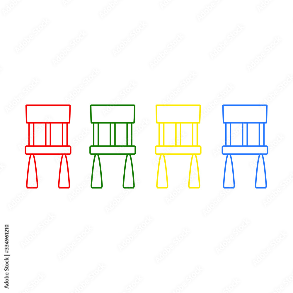Fototapeta premium nursery chairs on white background