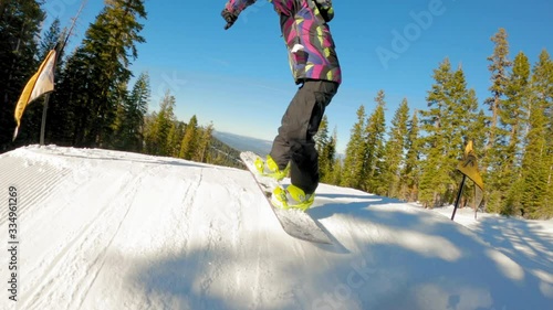 snowboarding down the slopes in lake tahoe