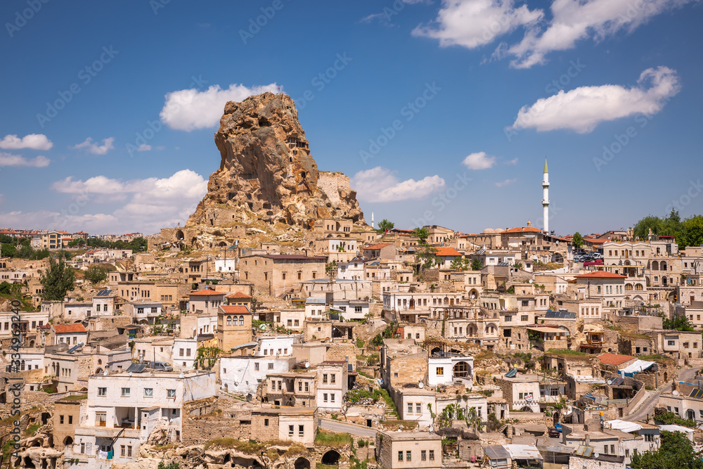 Typical Cappadocian landscape, close to Goreme. Nevsehir, Anatolia, Turkey