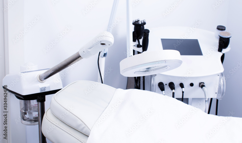 cosmetology equipment in aesthetic clinic