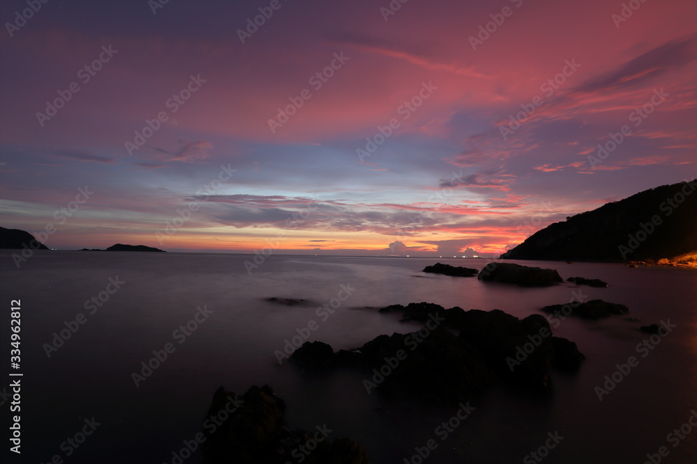The evening sea at Sattahip ,Thailand The evening sea at Sattahip ,Thailand