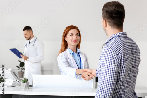 Female medical assistant an...