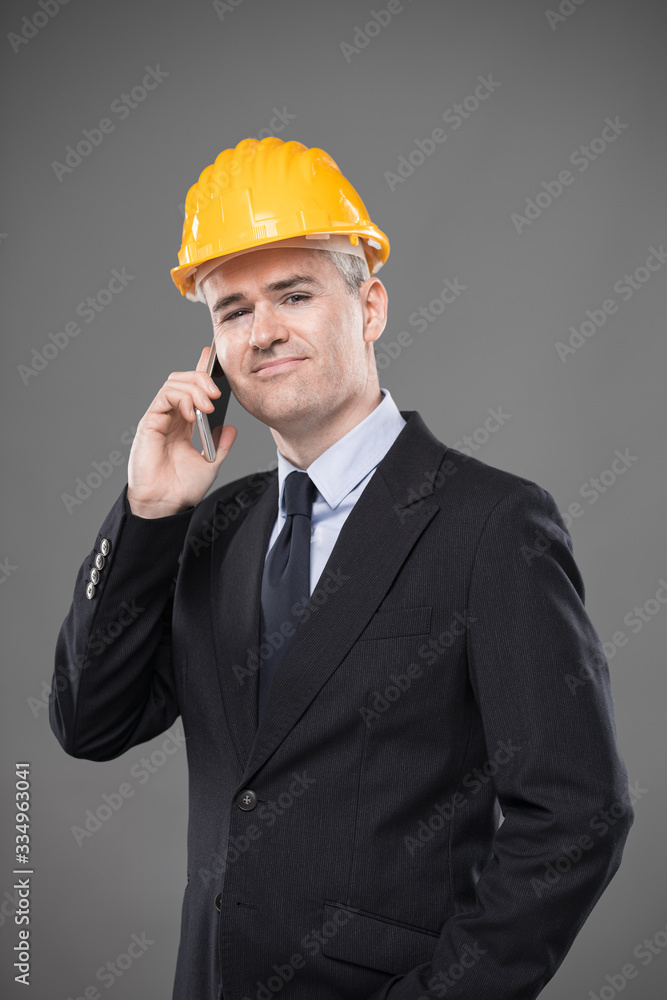 Friendly smiling architect or structural engineer Friendly smiling architect or structural engineer
