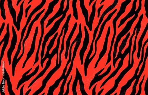 tiger skin pattern on red background .