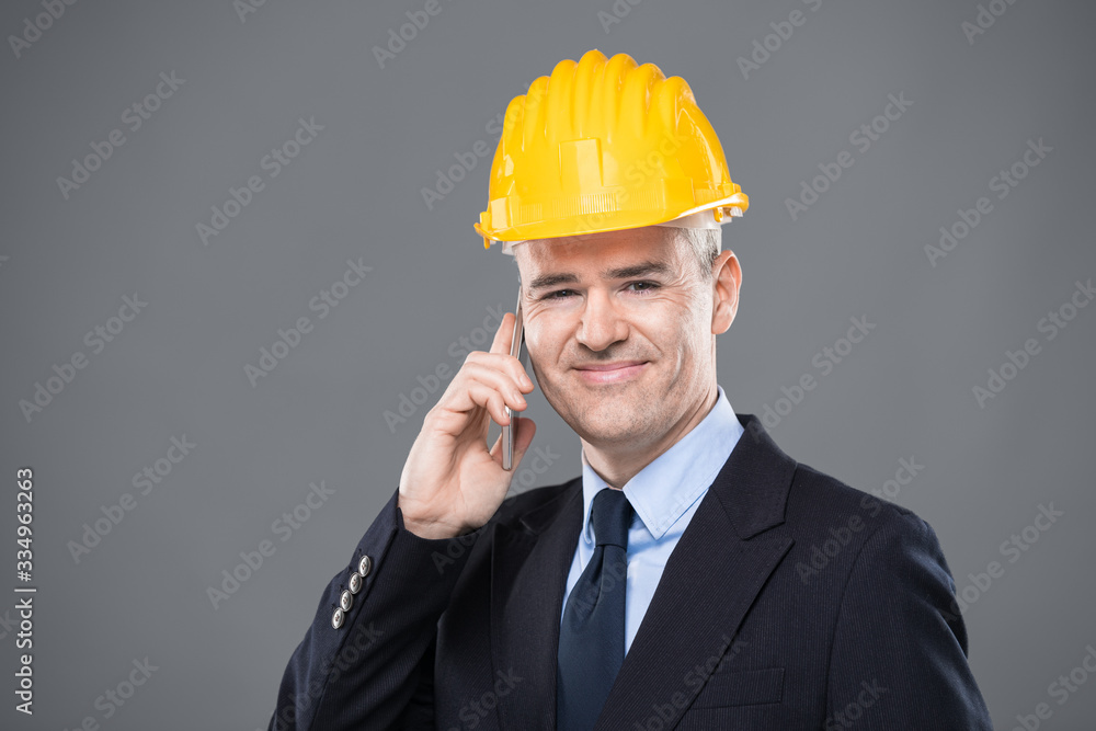 Friendly smiling architect or structural engineer Friendly smiling architect or structural engineer