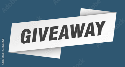 giveaway banner template. giveaway ribbon label sign
