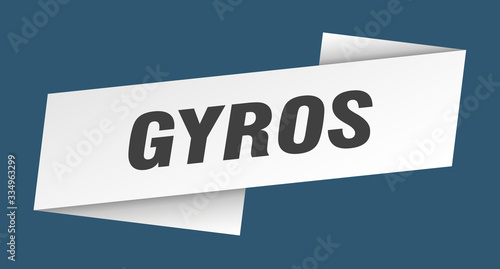 gyros banner template. gyros ribbon label sign