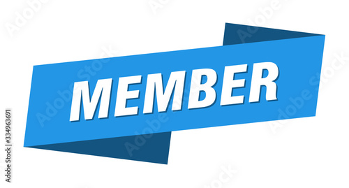 member banner template. member ribbon label sign