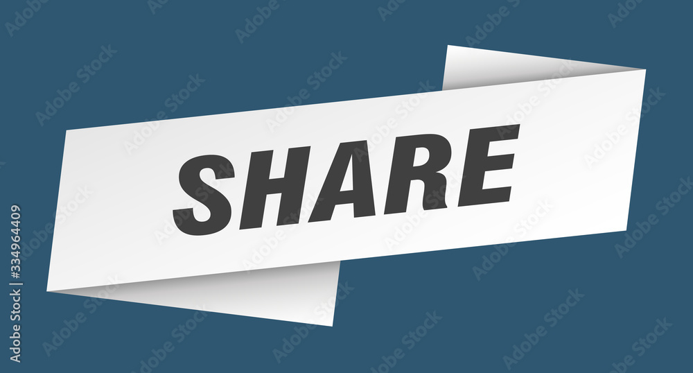 share banner template. share ribbon label sign
