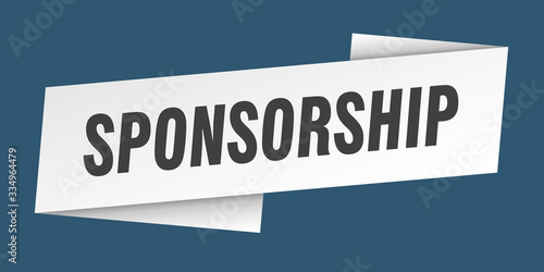 sponsorship banner template. sponsorship ribbon label sign