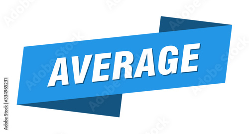 average banner template. average ribbon label sign