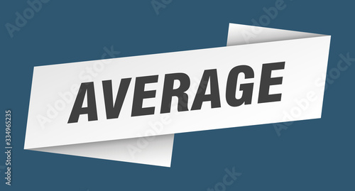 average banner template. average ribbon label sign