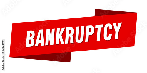 bankruptcy banner template. bankruptcy ribbon label sign