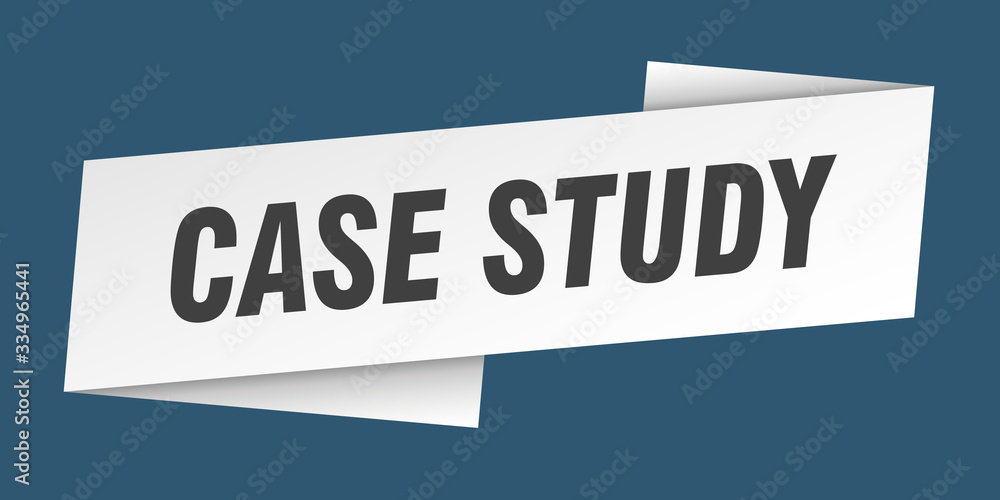 case study banner template. case study ribbon label sign