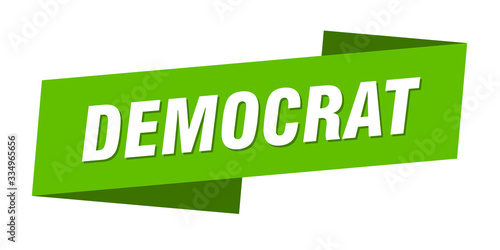 democrat banner template. democrat ribbon label sign