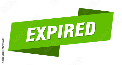 expired banner template. expired ribbon label sign
