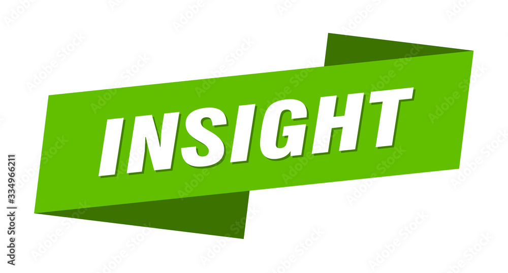 Fototapeta premium insight banner template. insight ribbon label sign